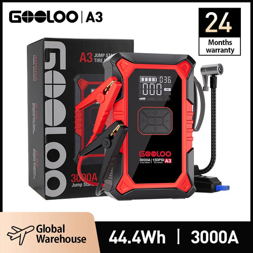 GOOLOO A3 3000A Jump Starter & 150 PSI Air Compressor