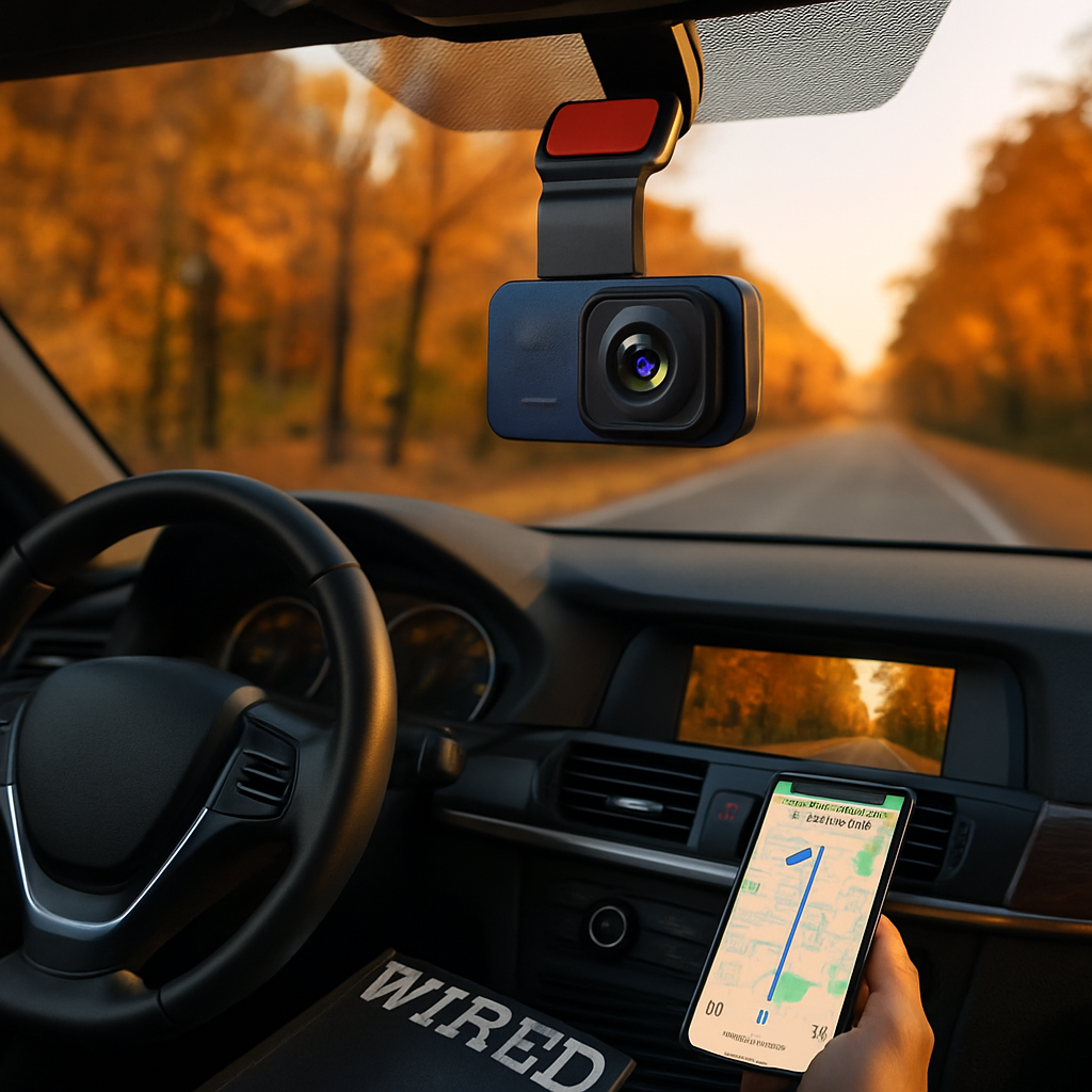 Dual Lens Wi-Fi Dash Cam with GPS & Parking Monitor